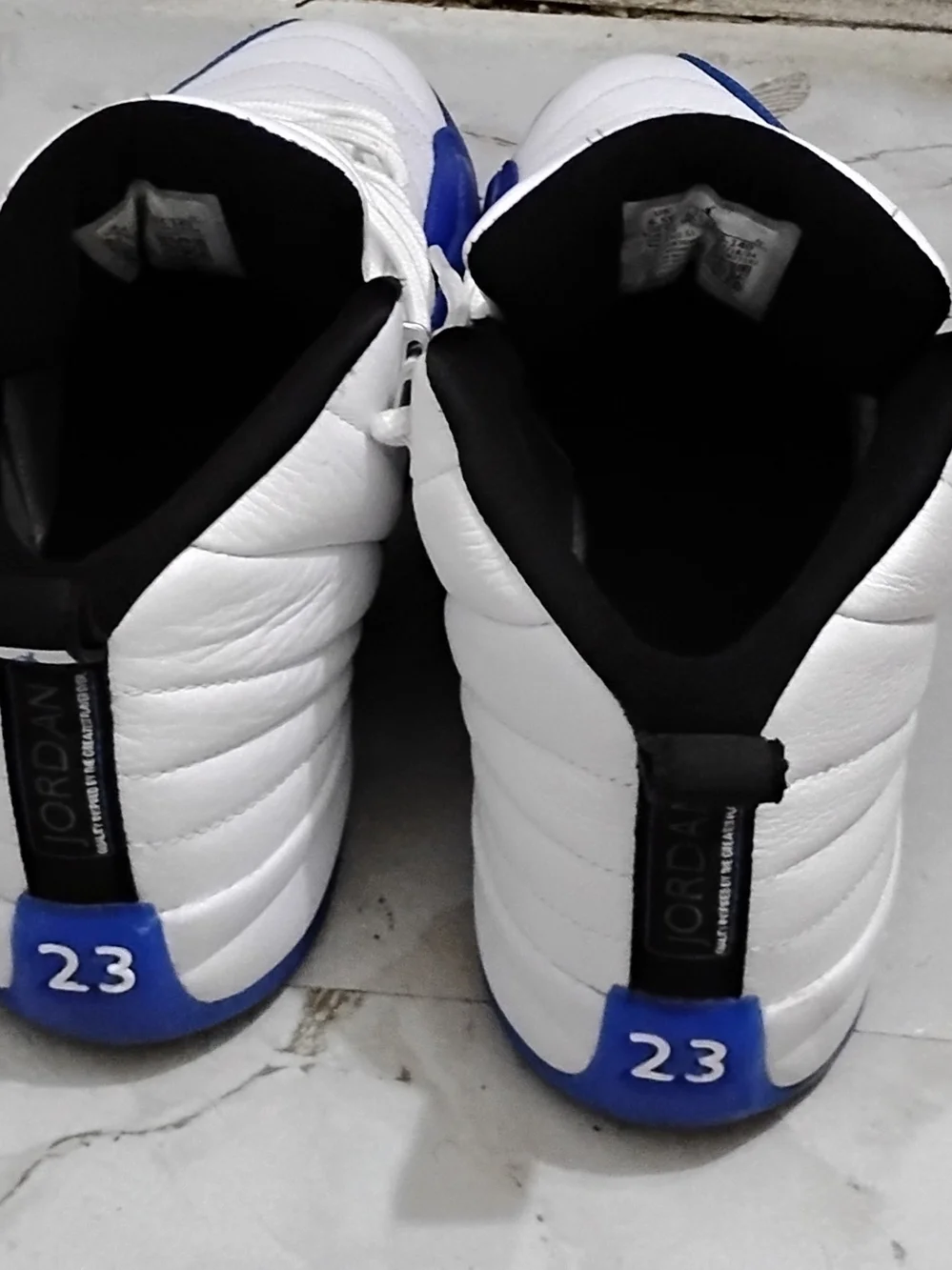 Air Jordan Retro Basketball Shoes - White & Blue